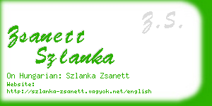 zsanett szlanka business card